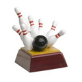 Bowling, Full Color Resin Sculpture - 4"